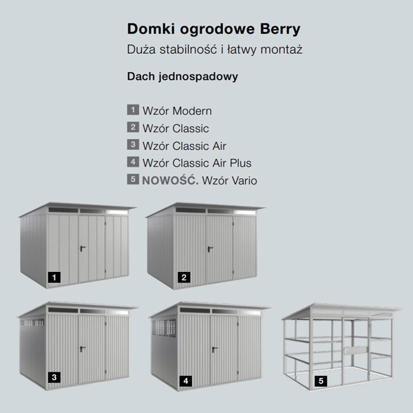 Domki Berry Dachy Jednospadowe